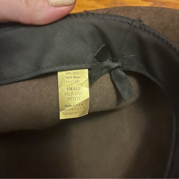 Brown Fedora Hat 100% Wool Made in USA small - Picture 7 of 7
